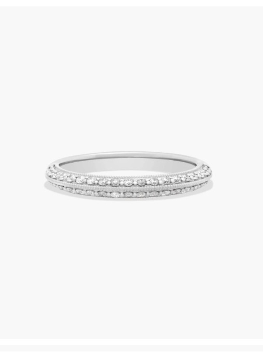 James Allen Pave Knife Edge Lotus Diamond Wedding Ring in Platinum 2.50 mm